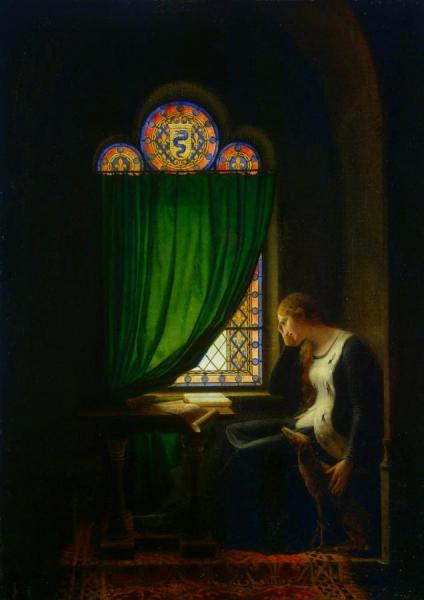 Valentine Of Milan Mourning Her Husband, The Duke Of Orleans by Francois Fleury Richard