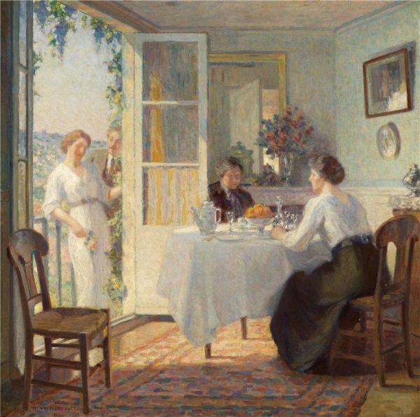 The Courtship by François Henri Morisset