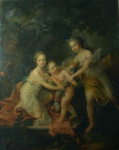 François-hubert Drouais Children Of The Duc D'orleans
