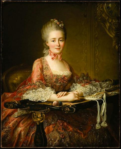 Marquise De Caumont La Force by François-hubert Drouais