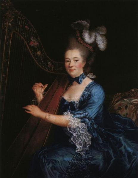François-hubert Drouais Portrait Of Geneviève Rinteau De Verrières