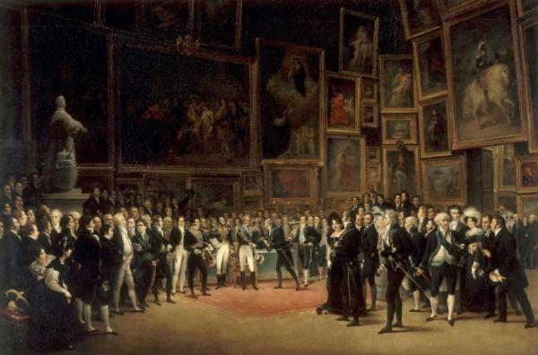 Charles X Bestowing Honors On The Artists Of The Salon Of 1824 by Francois-joseph Heim