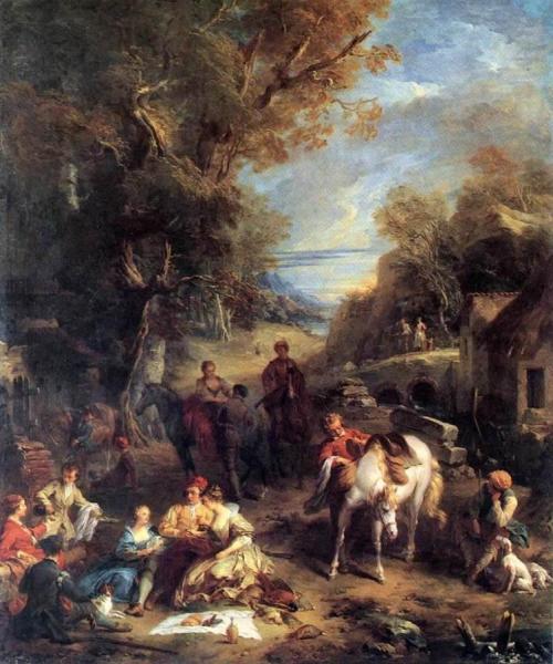 Hunting Picnic by Francois Lemoyne