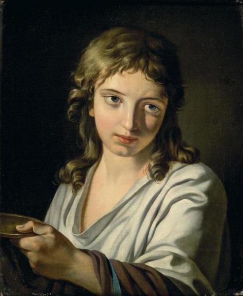 A Young Boy Holding A Dish by François-xavier Fabre
