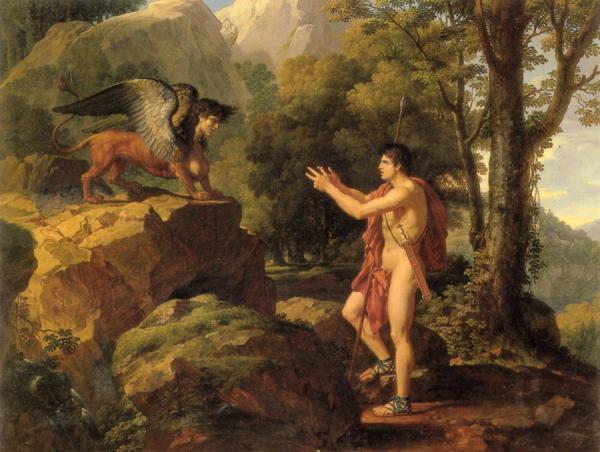 Oedipus And The Sphinx by François-xavier Fabre Oil Painting Reproductions