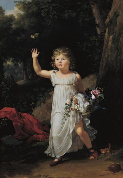 Portrait Of Edgar Clarke As A Child by François-xavier Fabre