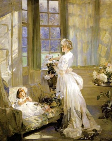 Helen Chalmers And Her Mother by Frank Bramley, R.a. Oil Painting Reproductions