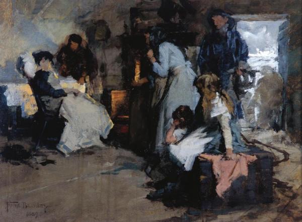 The Fisherman's Home by Frank Bramley, R.a. Oil Painting Reproductions