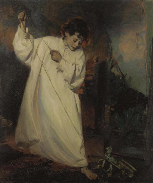The Pink Dressing Gown by Frank Bramley, R.a. Oil Painting Reproductions