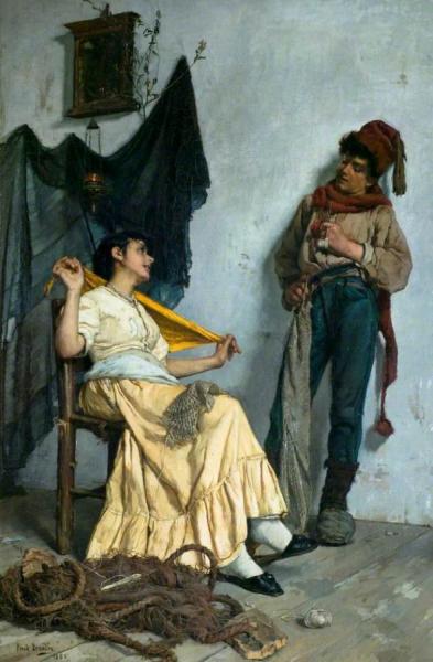 Weaving Nets by Frank Bramley, R.a.