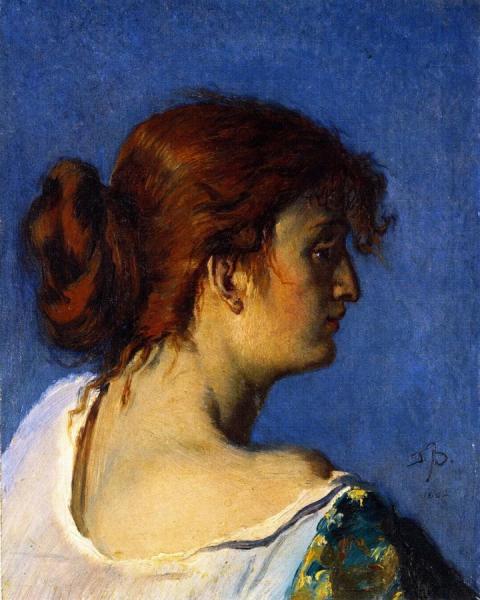 Girl With Red Hair by Frank Buchser