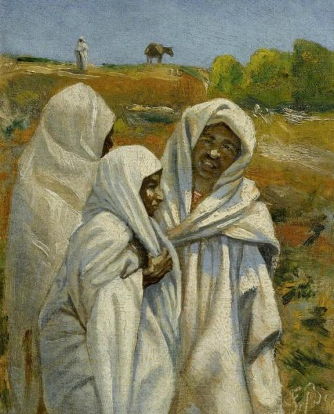 Three Young Bedouins (drei Junge Beduinen) by Frank Buchser