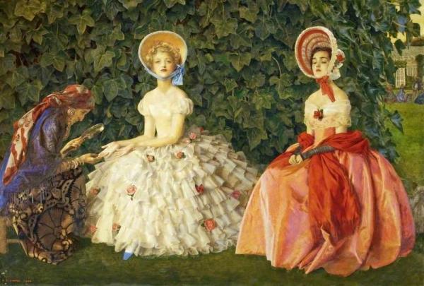 The Fortune Teller, 'beware Of A Dark Lady' by Frank Cadogan Cowper