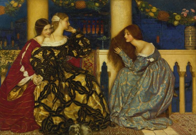 Venetian Ladies Listening To The Serenade by Frank Cadogan Cowper Oil Painting Reproductions