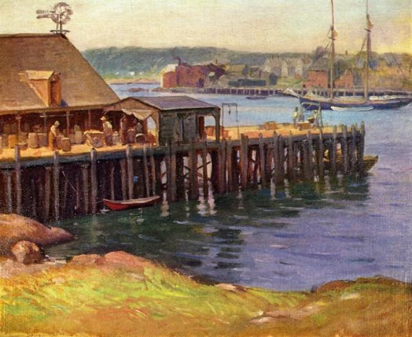Dock Workers, Gloucester by Frank Duveneck