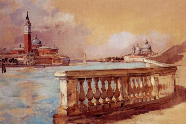 Grand Canal In Venice by Frank Duveneck