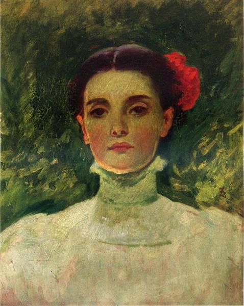 Portrait Of Maggie Wilson by Frank Duveneck