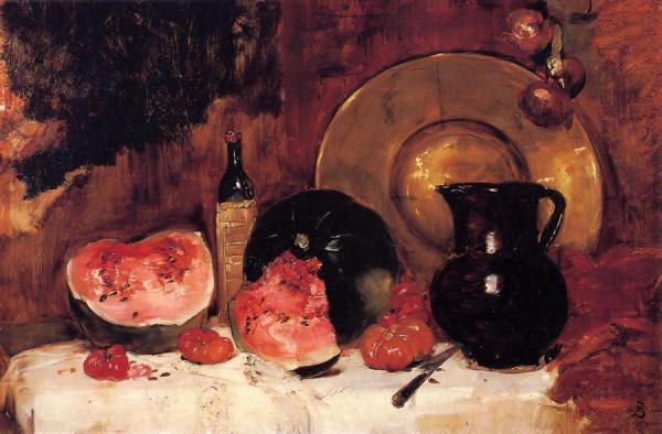 Still Life With Watermelon by Frank Duveneck