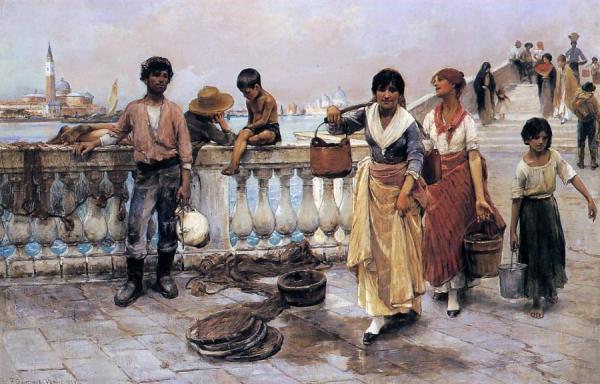 Water Carriers, Venice by Frank Duveneck