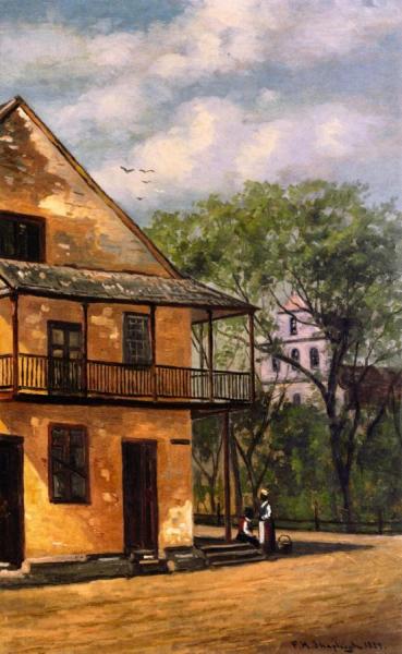 The Old Sanchez House, St. Augustine, Florida by Frank Henry Shapleigh