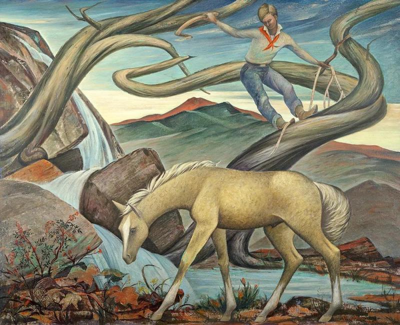 Dorik And His Colt, 1944 by Frank Mechau