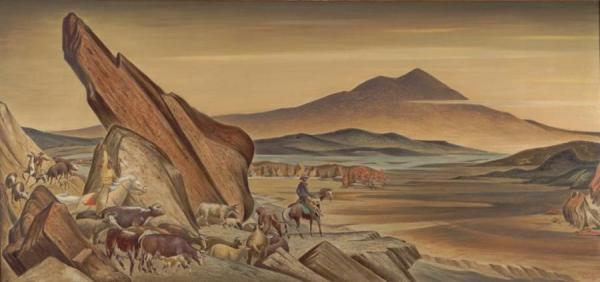 Frank Mechau Autumn Roundup, 1945