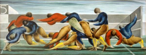 Frank Mechau Football Abstraction