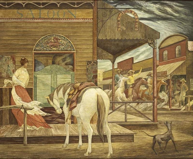 Saturday Pm, 1942 by Frank Mechau