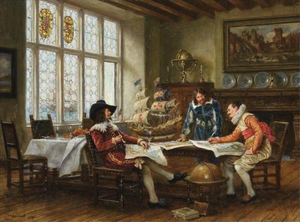 Admiral Blake With A Letter by Frank Moss Bennett
