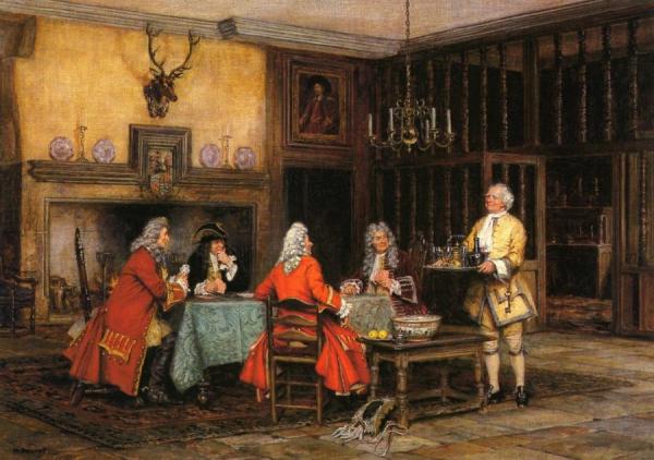 An Elegant Dinner Party by Frank Moss Bennett