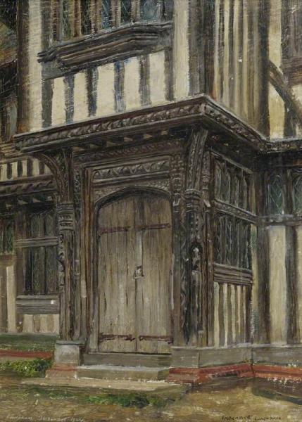 Entrance Porch Of Lavenham Guildhall by Frank Moss Bennett