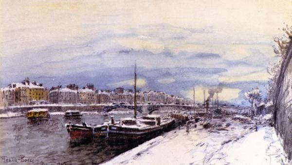 Paris Winter by Frank Myers Boggs Oil Painting Reproductions