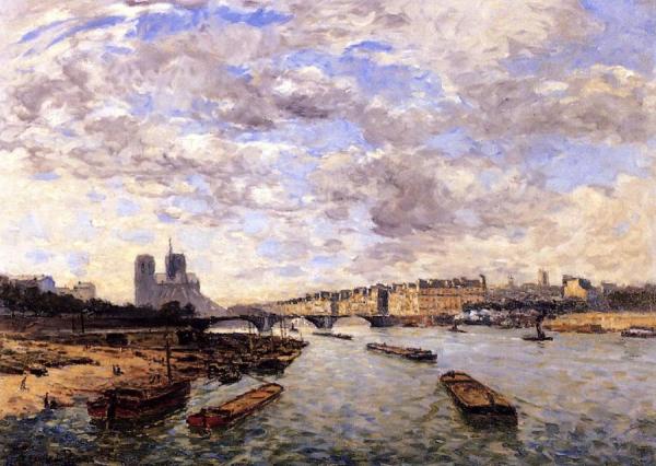 The Seine, View Of  Pont D'austerlitz by Frank Myers Boggs