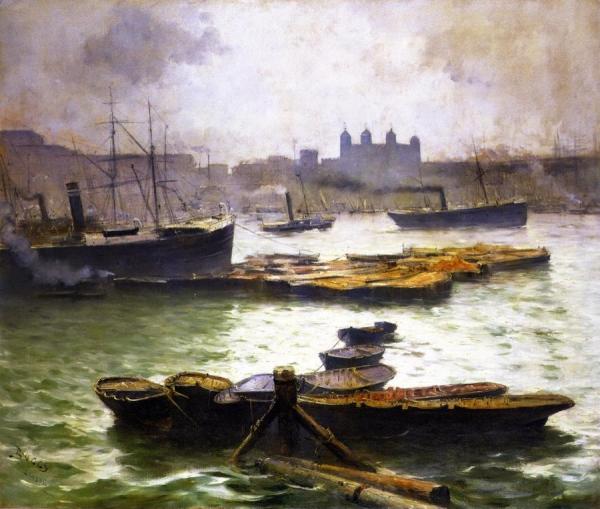 The Thames, London by Frank Myers Boggs