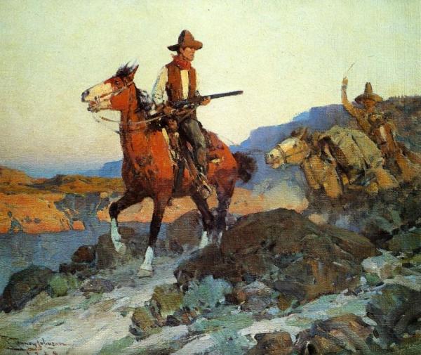 Along The Border by Frank Tenney Johnson