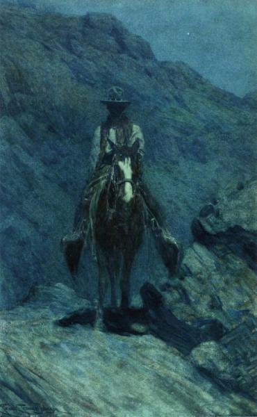 Nocturn by Frank Tenney Johnson Oil Painting Reproductions