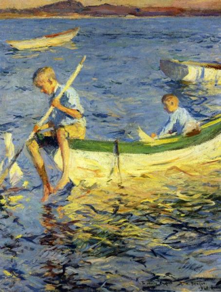 Boating At Vinalhaven by Frank Weston Benson