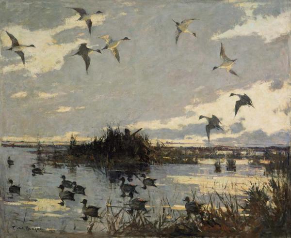 Pintails Decoyed,1921 by Frank Weston Benson