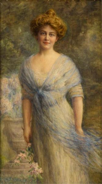 Portrait Of A Young Woman by Frank Weston Benson
