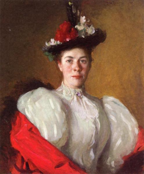 Portrait Of Katherine Cavenaugh by Frank Weston Benson