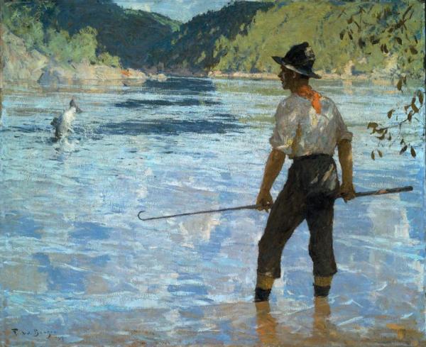 Salmon Fishing,1927 by Frank Weston Benson