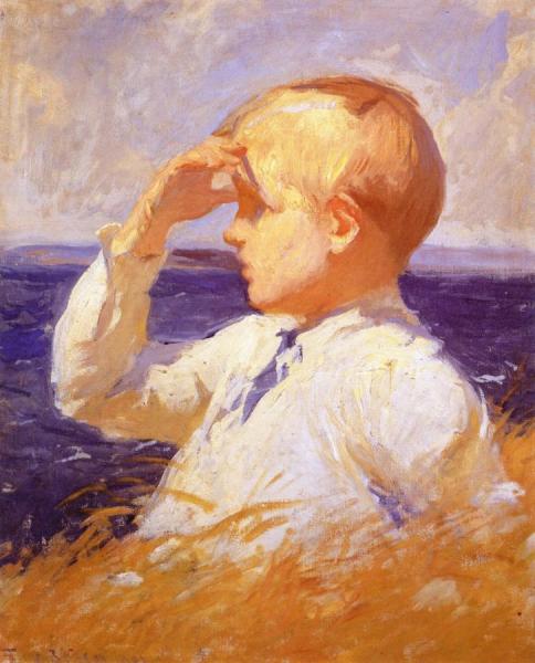 Study - Boy's Head by Frank Weston Benson