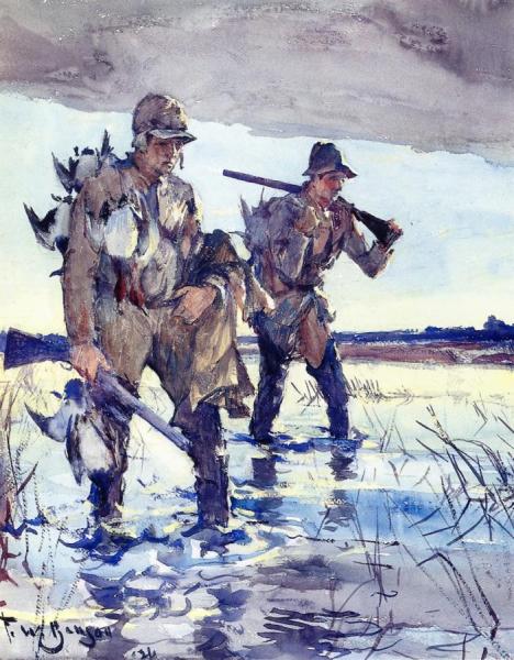 Two Duck Hunters by Frank Weston Benson