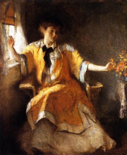 Young Girl By A Window by Frank Weston Benson