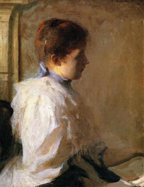 Young Girl In Profile by Frank Weston Benson