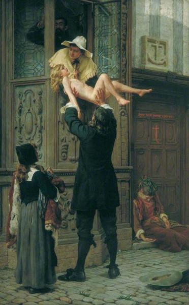 Rescued From The Plague by Frank William Topham Oil Painting Reproductions