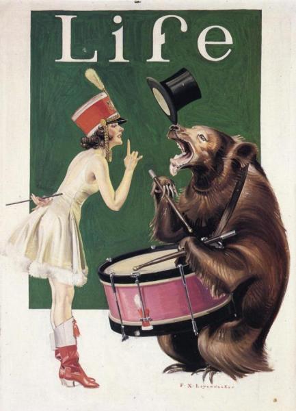 The Bear Trainer by Frank Xavier Leyendecker Oil Painting Reproductions