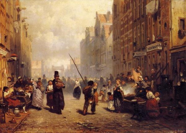 The Jewish Quarter In Amsterdam by Frans Arnold Breuhaus De Groot