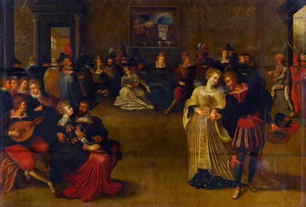 A Merry Company Music Making And Dancing In An Interior by Frans Francken The Younger Oil Painting Reproductions
