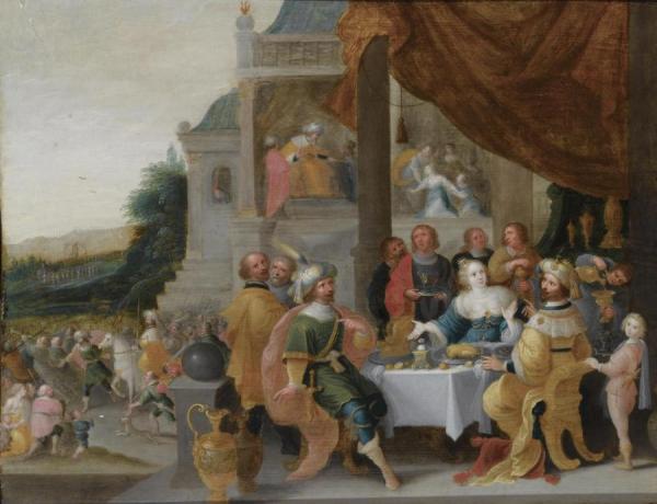 Esther And Ahasuerus by Frans Francken The Younger Oil Painting Reproductions